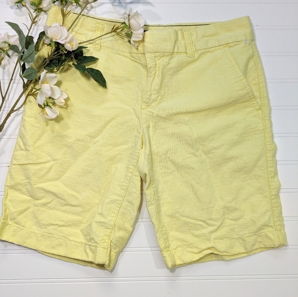 Tommy Hilfiger Pants - Tommy Hilfiger Preppy Yellow Textured Longer Length Shorts